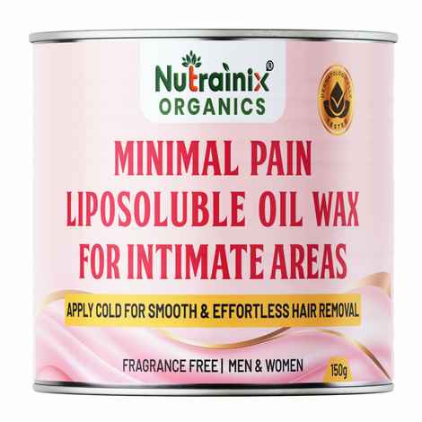 Buy Nutrainix Organics Minimal Pain Liposoluble Oil Wax, No-Heat Hair Removal for Intimate Areas & Sensitive Skin - 150 gm - Purplle