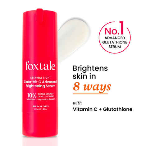Foxtale 10% Glutathione + Vitamin C Brightening Face Serum| Sensitive Skin Safe 30 ml