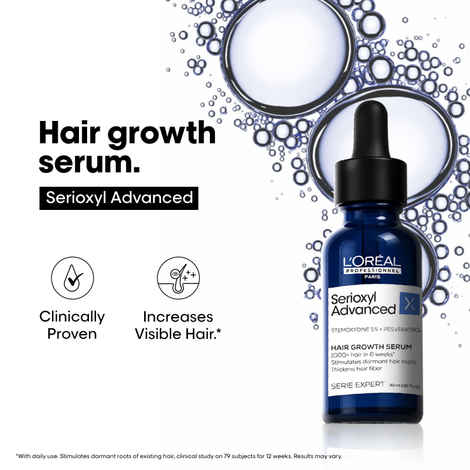 Buy L'Oreal Professionnel Serioxyl Advanced Density Activator, Leave-In Serum for Hair Growth, 30 ml - Purplle