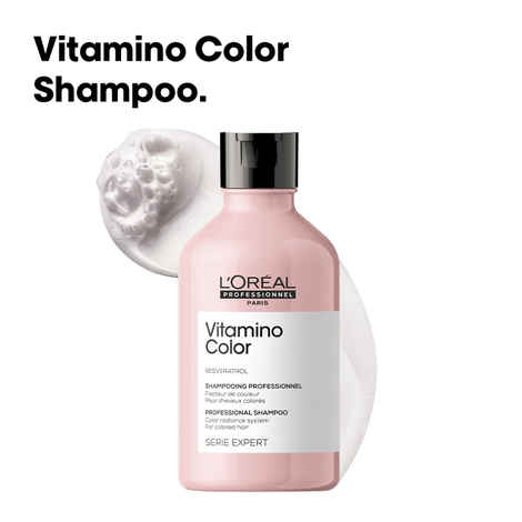 Buy L'Oreal Professionnel Serie Expert Vitamino Shampoo | Protects hair colour from fading & adds shine |A With Resveratrol (300 ml) - Purplle