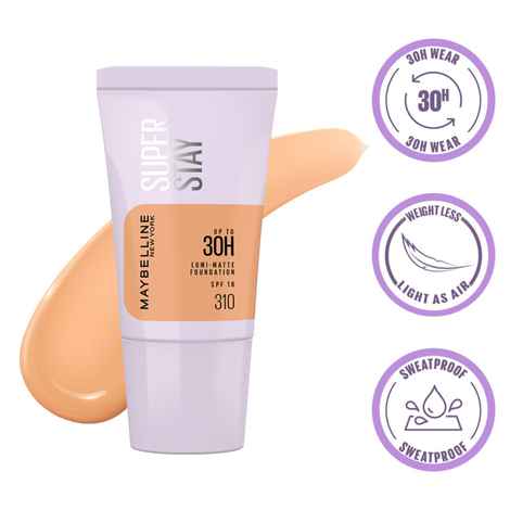Buy Maybelline New York Super Stay Lumi-Matte Foundation- 310,  30H Wear, Lightweight, Suitable for all Skin Types, Soft Glow, Buildable Coverage - 18 ml - Purplle