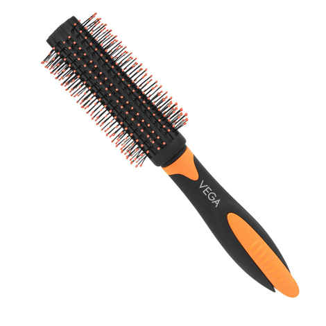 Buy VEGA Round Hair Brush with Sectioning Clip for Adding Curls, Volume & Waves in Hair| Men and Women| Hair Volumizer Round Brush| Perfect Tool for Blow Drying (India's No.1* Hair Brush Brand, E20-RB) 1 pc - Purplle