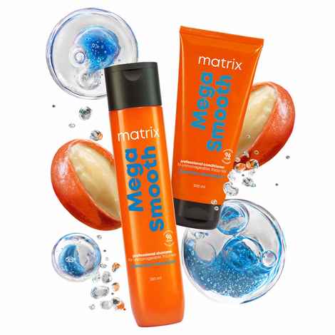 Buy MATRIX Mega Smooth Shampoo(350 ml) and Conditioner (200 ml) Combo with Shea Butter | Max Smoothness for 4 Days | Used by 1 Lakh Hairstylists* | For All Hair Types | Paraben Free - Purplle