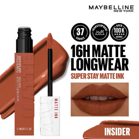Buy Maybelline New York Superstay Matte Ink Liquid Lipstick - 16H Longwear Matte | Insider - 5 ml - Purplle
