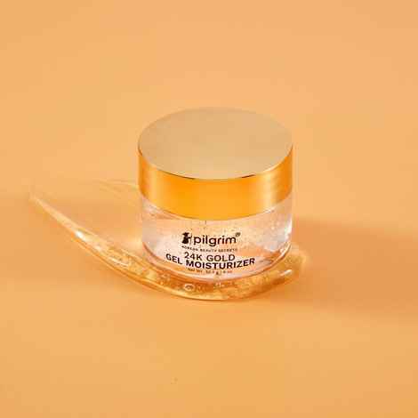 Buy Pilgrim 24k Gold Gel Moisturizer with Hyaluronic Acid & Alpha Arbutin, 50 gm,Enhances Natural Glow & Brightens Skin ,For Men & Women - Purplle