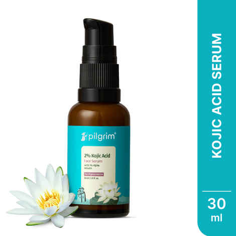 Buy Pilgrim 2% Kojic Acid Serum, 30 ml for face with 1% Alpha Arbutin & Korean White Lotus For Acne & Darks spots| Anti-pigmentation Face Serum For Men & Women | For All Skin Types - Purplle