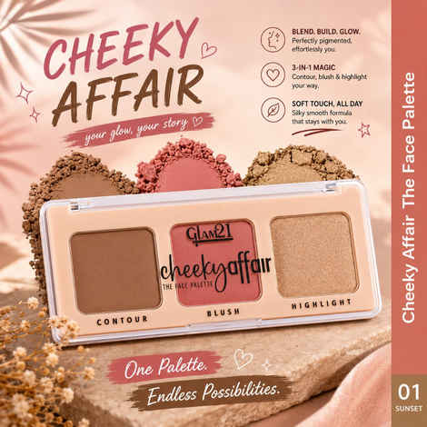 Buy Glam 21 Cheeky Affair The Face Palette - Sunset (8.6 gm) - Purplle