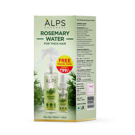 Buy Alps Goodness Rosemary Water Spray 100 ml + 32 ml - Purplle