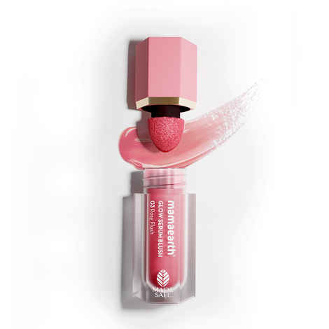 Buy Mamaearth Glow Serum Blush with Vitamin C & Rose Extract - 5 ml - Rosy Flush Serum Formula | Long-lasting | Blendable, Water-like Texture - Purplle