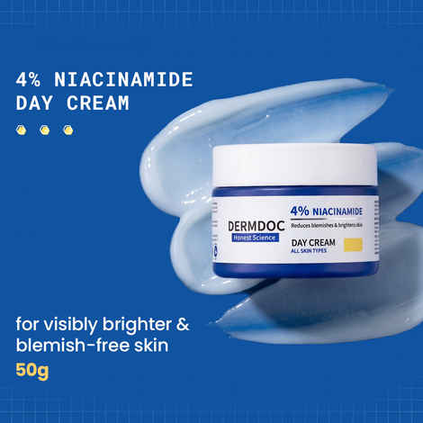Buy DERMDOC 4% Niacinamide Day Cream (50 gm) | Light Gel Moisturizer | Ultra LightweightA Gel-Based Texture | Oily Skin Friendly | Glow Boosting & Skin Brightening | Face Cream - Purplle