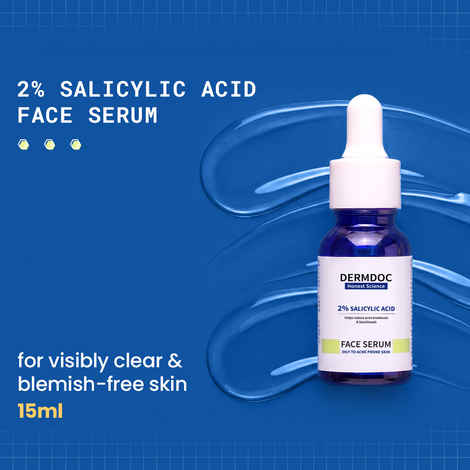 Buy DERMDOC 2% Salicylic Acid Face Serum (15 ml) | For Blackheads & Whiteheads | Targets Active Acne | Calms Irritation & Unclogs Pores - Purplle