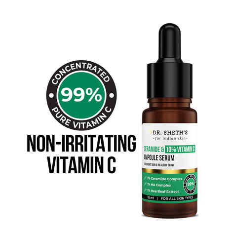Buy Dr Sheth's Ceramide & 10% Vitamin C Ampoule Serum 10 ml - Purplle