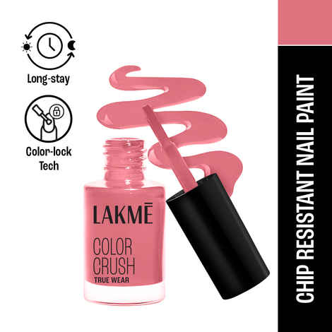 Lakme True Wear Color Crush Nail Polish, Long Lasting & Vibrant Nail Paint, 43, 6 ml