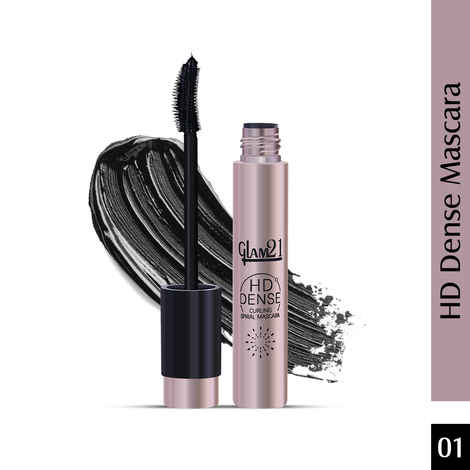 Buy Glam21 HD Dense Mascara Thick & Waterproof defined lashes Lasts up to 16 hr with no clumping - Black 10 ml - Purplle