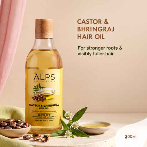 Buy Alps Goodness Castor & Bhringraj Hair Oil | Hair Fall Control | Hair Growth | 300 ml - Purplle