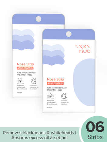 Buy Nua Nose Strip | Removes Blakcheads & Whiteheads | Absorbs Excess oil & Sebum | Pure Matcha and Witch Hazel | 100% Natural Extracts | Works within 10 minutes | Protects Skin Barrier | Safe on Skin, 6 Strips - Purplle