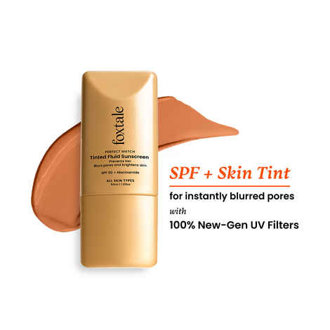 Buy Foxtale Perfect Match Tinted Fluid Sunscreen (Coco) 50 ml - Purplle