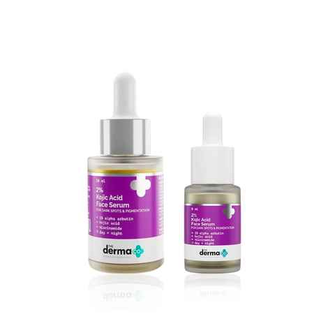 Buy The Derma Co Spotless Glow Kojic Duo (Power of 2% Kojic Acid with Alpha Arbutin & Niacinamide | Fights Dark Spots, Pigmentation & Blemishes | Twin Pack (8ml) + (10ml) For All Skin Types) Combo of 2 - Purplle