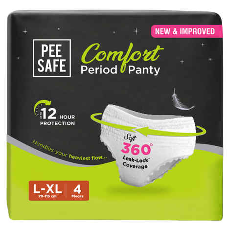 Buy Pee Safe Comfort Period Panty (L-XL) 4 Pcs - Purplle
