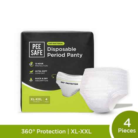 Buy Pee Safe Comfort Period Panty (XL-XXL) 4 Pcs - Purplle