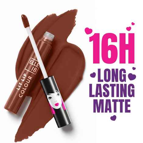Buy Elle18 Liquid Lip Color|| Nutty Latte|| 5.6 ml - Purplle