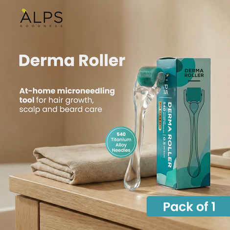 Buy Alps Goodness Derma Roller 0.5 mm | With 540 Titanium Alloy Needles | Promotes Hair Growth & reduces hairfall | Safe & Effective to Use, 1 pc - Purplle