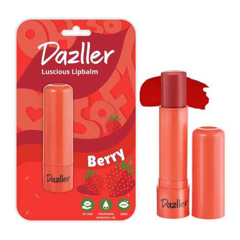 Buy Dazller Luscious Lipbalm |Lipcare Essential |Glossy Tint |Soft and Nourished Lips All day |No Lip Discolouration |Vegan & Cruelty-free |LB 02, Berry | 4 gm - Purplle
