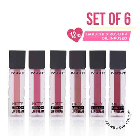Buy Insight Cosmetics Matte Stay-On Lip Cream - Set B - 21 gm - Purplle
