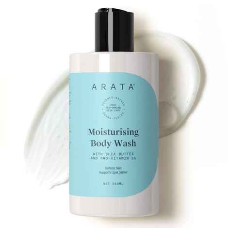 Buy Arata Moisturising Body Wash for Dry Skin with Shea Butter & Glycerine | Protects Skin Barrier | Velvety Soft Skin | Body Wash for Women & Men | Paraben & Silicone-Free | For All Skin Types | 300 ml - Purplle