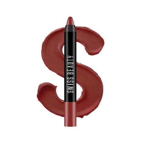Buy Swiss Beauty Stay Maxx Lip Crayon | 12-Hour Stay | Waterproof | Smudge-Proof | Matte Finish | Hydrating Formula - Artist Nude 3.5 gm - Purplle