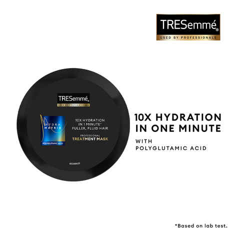 TRESemme Hydra Matrix Treatment Mask | Polyglutamic Acid for 100H Hydrated Fluid Hair, Paraben Free - 100 ml