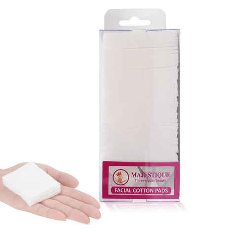 Buy Majestique Square Cotton Face Pads, Soft Touch for Eye, Face Cleansing Tissues, Multifunctional - 250 Count / 1 Pack - Purplle