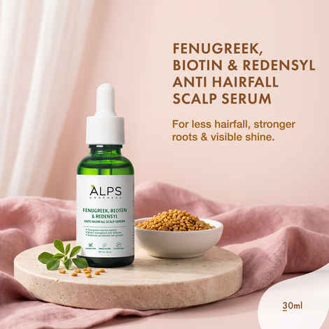 Alps Goodness Anti Hairfall Scalp Serum with Fenugreek Biotin and Redensyl (30 ml) | Methi Hair Serum | Silicone & Sulphate Free | Hair Growth Serum For All Hair Types