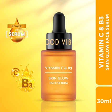 Buy Good Vibes Vitamin C & B3 (Niacinamide) Skin Glow Face Serum | With Orange | Easy Absorption (30 ml) - Purplle