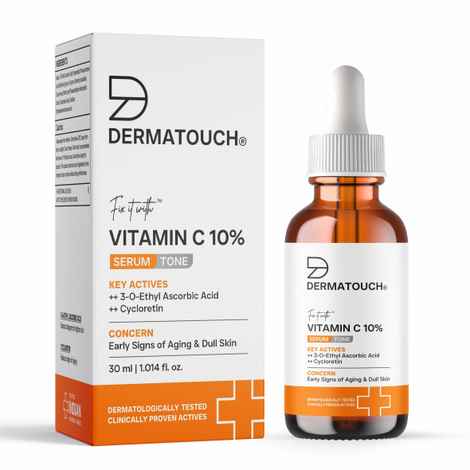DERMATOUCH Vitamin C 10% Serum | For Anti-aging and Radiant Skin | For All Skin Types | For Both Men & Women | 30 ml