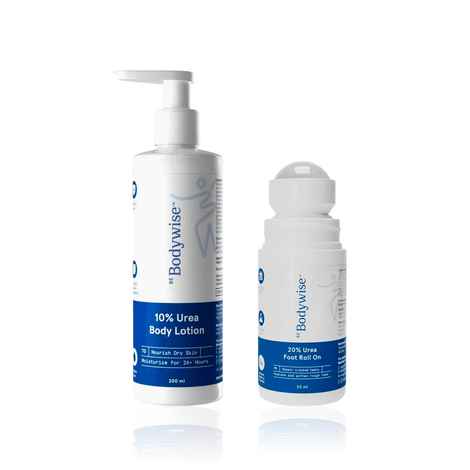 Buy Be Bodywise Intensive Urea Duo (10% Body Lotion & 20% Foot Roll On Treatment) - (200 ml + 50 ml) Combo of 2 - Purplle