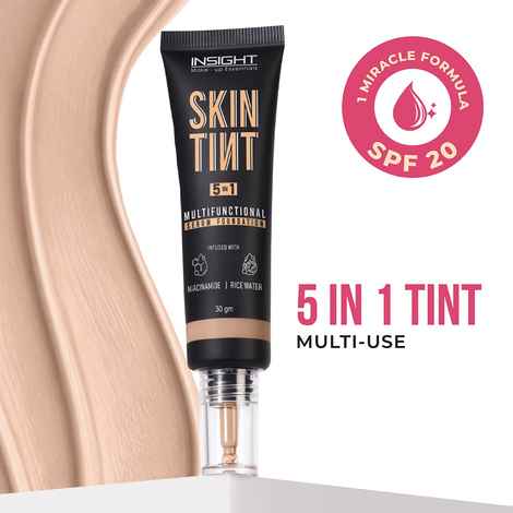 Insight Cosmetics Skin Tint 5In1 Multifunctional Serum Foundation - Vanilla Frappe - 30 gm