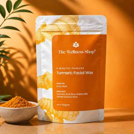 Buy The Wellness Shop Turmeric Facial Wax Powder 100 gm - Purplle