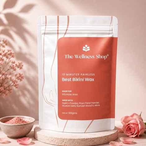 Buy The Wellness Shop Herbal Bikini Wax Powder 100 gm - Purplle
