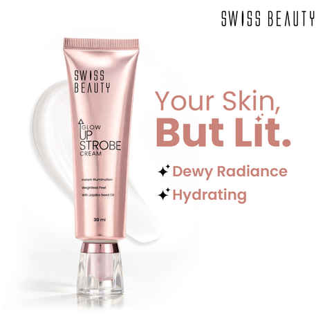 Buy Swiss Beauty Glow Up Strobe Cream | Dewy and Hydrating Glow - 30 ml, Pink Twilight - Purplle