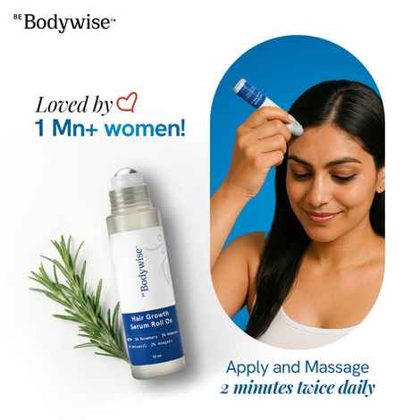 Buy Be Bodywise Rosemary Hair Growth Serum (Roll On) | 3% Redensyl & 2% Anagain | Hair fall control serum for Women & Men | Promotes Hair Growth & Stimulates Hair Follicles | For All Hair Types | 10 ml - Purplle