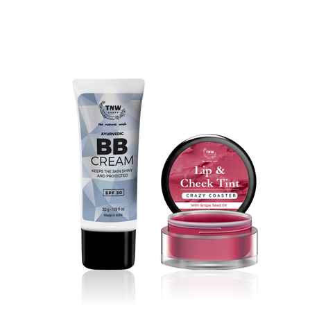 Buy TNW - The Natural Wash Crazy Coster Lip Tint 5 gm & BB Cream 30 gm | Combo of 2 - Purplle