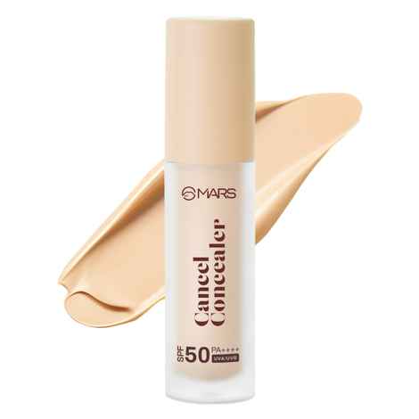 MARS Cancel Concealer for Face Makeup with Radiant Natural Finish | 03-Dreamy Beige | 6 ml | Lightweight | Medium to High Coverage | Long-Lasting & Multi-Purpose | Crease Resistant