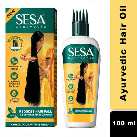 Buy Sesa Ayurvedic Hair Oil, 18 Herbs + 5 Oils, Kshir Pak Vidhi reduces Hair Fall & supports Hair Growth (100 ml) - Purplle
