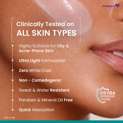 Buy Dr Reddy's Venusia Water based sunscreen I SPF 65 I 8hrs hydration lock I UVA, UVB protection I No white cast I 50 g - Purplle