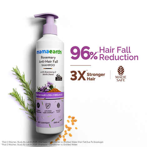 Buy Mamaearth Rosemary Anti-Hair Fall Shampoo with Rosemary & Methi Dana for Reducing Hair Loss & Breakage - 250 ml - Purplle