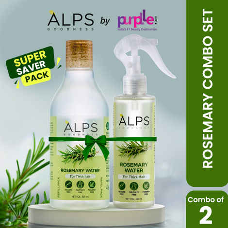 Buy Alps Goodness Hair Growth Essentials Duo with Rosemary Water Spray (200 ml) & Rosemary Water Refill Pack (305 ml)| Hair Growth Expert | Thick-Long Hair | Scalp Health - Purplle