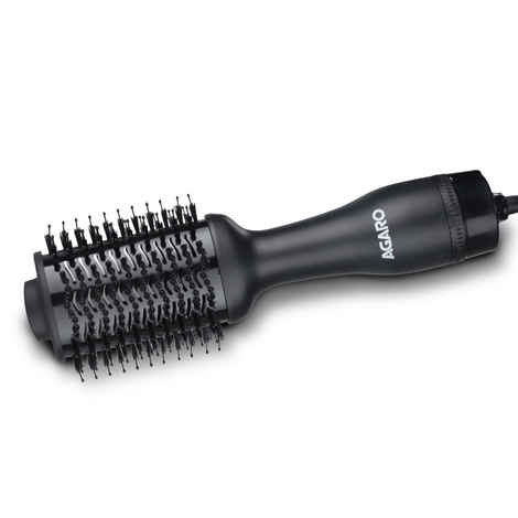 Buy AGARO HV2179 Hot Air Brush for Hair, Blow Dryer Brush, Volumizer & Styler, 360° Airflow Vent, Oval Barrel for Hair Volume, Charcoal Bristles, Ceramic Tourmaline Coating Brushing Head, 1200W, Black - 1 pc - Purplle