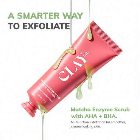 Buy Clayco Matcha Enzyme Scrub with AHA & BHA | 70 gm - Purplle