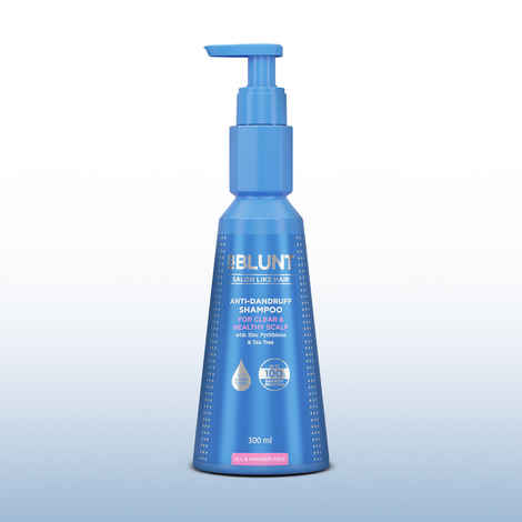 Buy BBLUNT Anti-Dandruff Shampoo with Zinc Pyrithione & Tea Tree For a Clear & Healthy Scalp– 300 ml - Purplle
